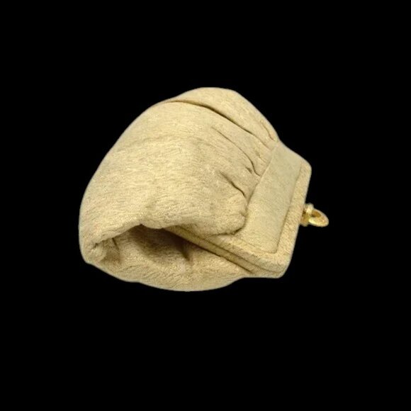 MCM Vintage Gold Jacquard Evening Bag Clutch Purse Mid-Century Rhinestones - Picture 3 of 13